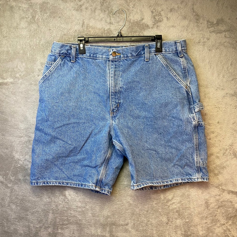 Carhartt Carpenter Shorts Mens 40 B29 STW Blue Denim Utility EUC‎